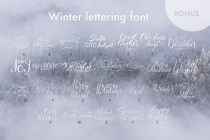 Шрифт Winter lettering